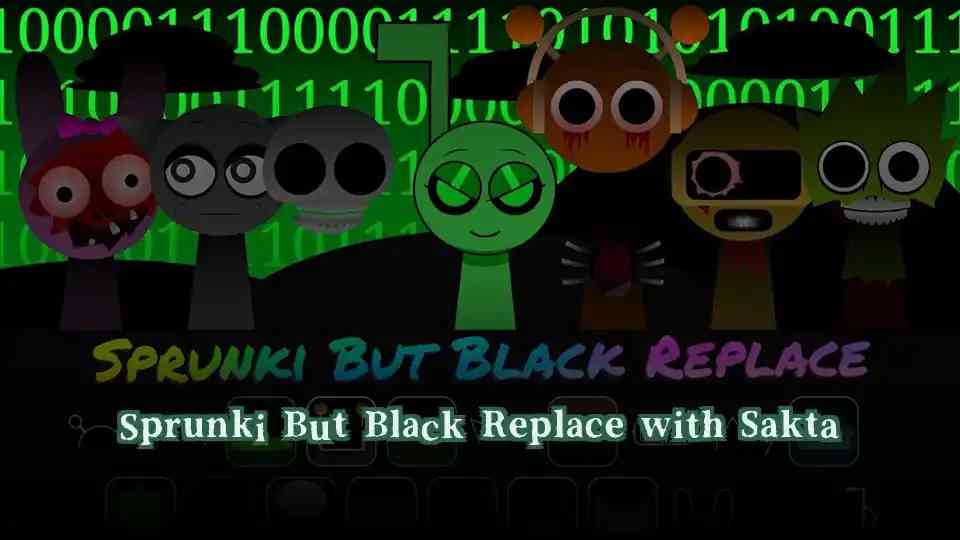 Sprunki But Black Replace with Sakta